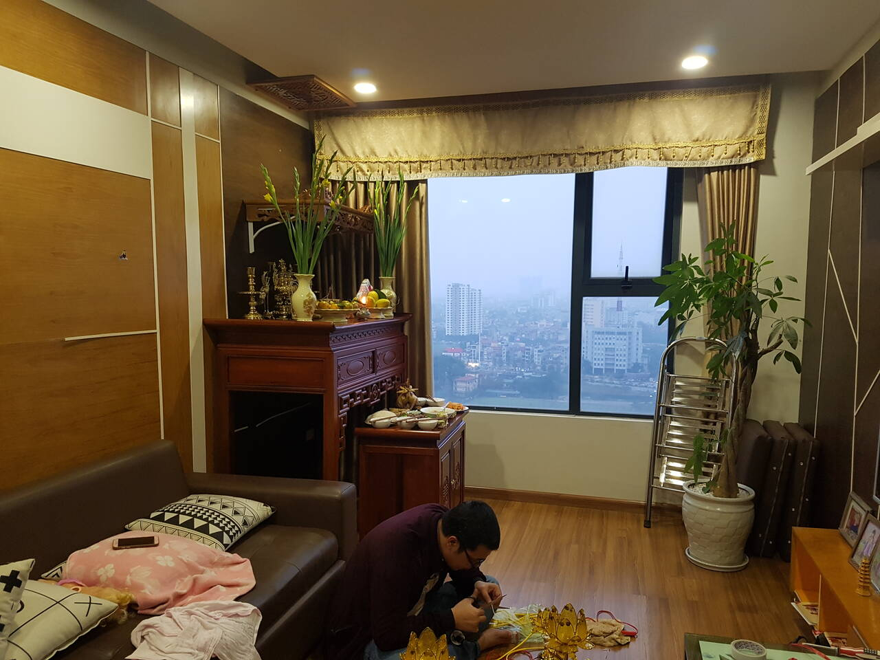 bài trí bàn thờ trong chung cư